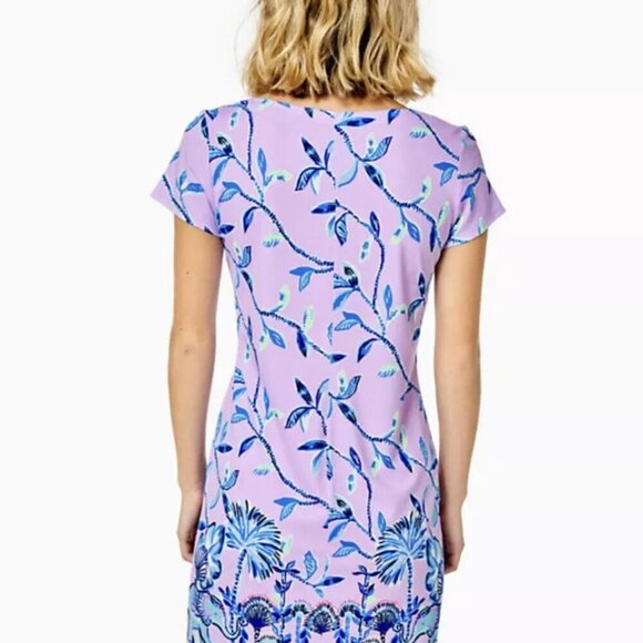Lilly Pulitzer Women' Sophiletta Womens T-Shirt Short Sleeve Dress Small  Purple - Picture 5 of 14